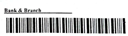 Bank and Branch field with the barcode printed on Form AIT-04